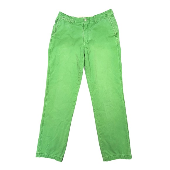 Polo Ralph Lauren Other - Polo Ralph Lauren Green Officer Trousers Straight Leg Chino Mens 34x34